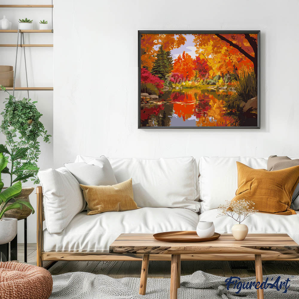 Paint by Numbers for adults - Golden Trees of Fall – Figured'Art