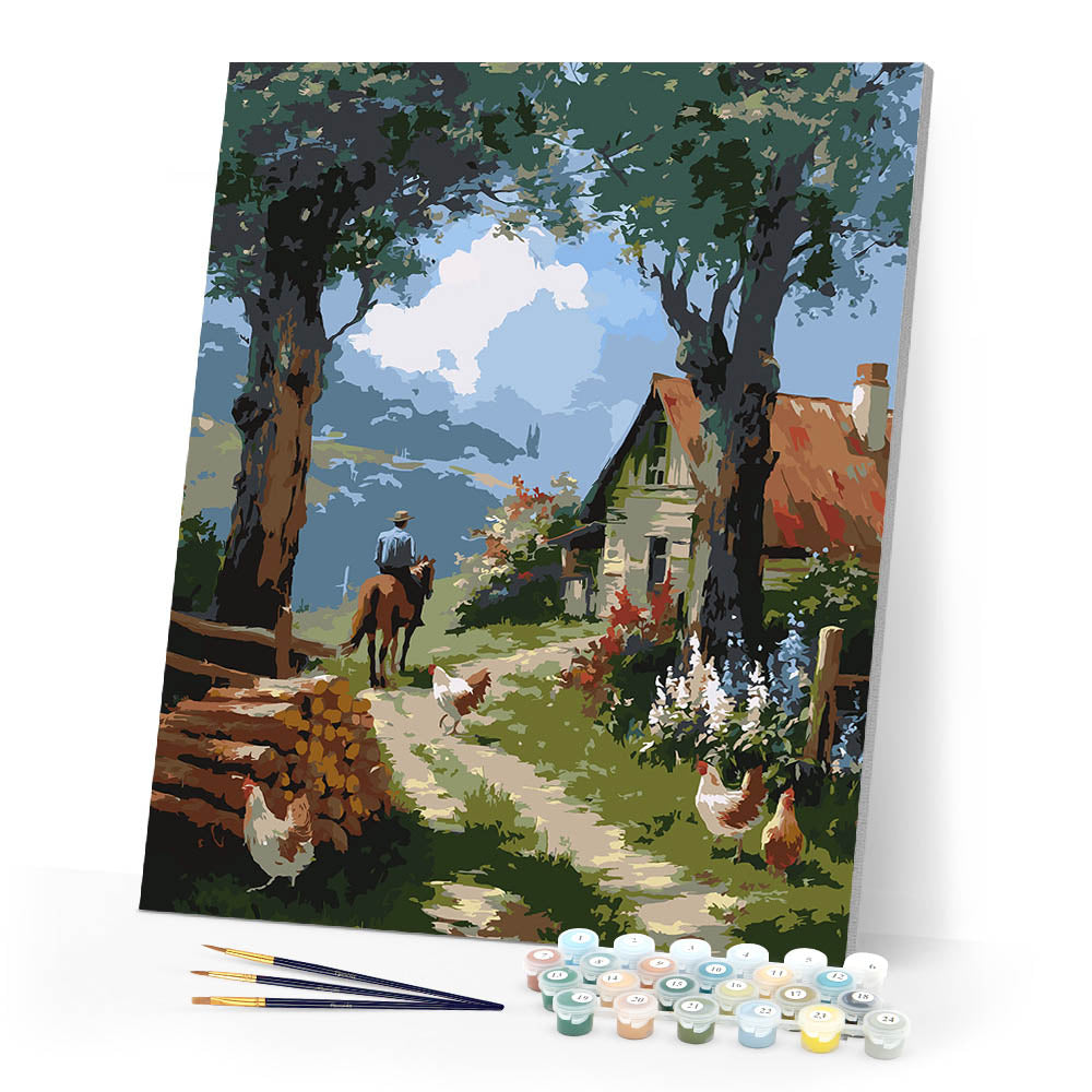Paint by numbers kit Rural Farm Life Figured'Art