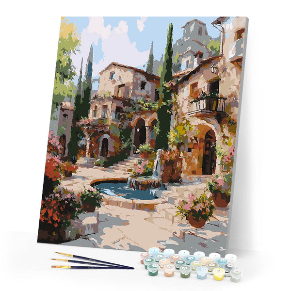 Paint by numbers kit Mediterranean Villa Figured'Art