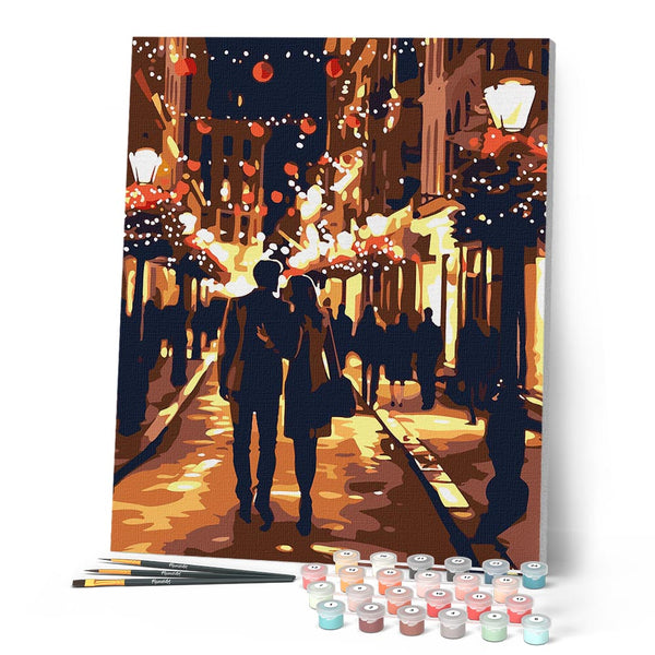 Paint by numbers kit Romantic Christmas Night Figured'Art