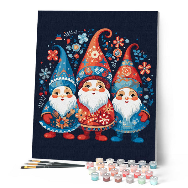Paint by numbers kit Gnome Trio Figured'Art