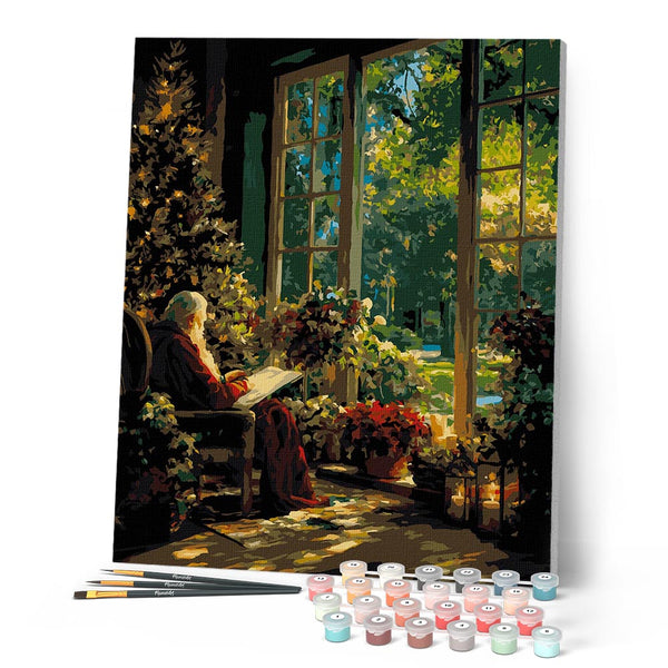Paint by numbers kit Santa's Quiet Time Figured'Art
