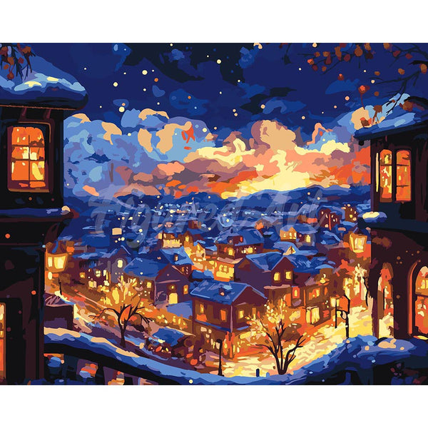 Glowing Winter Night