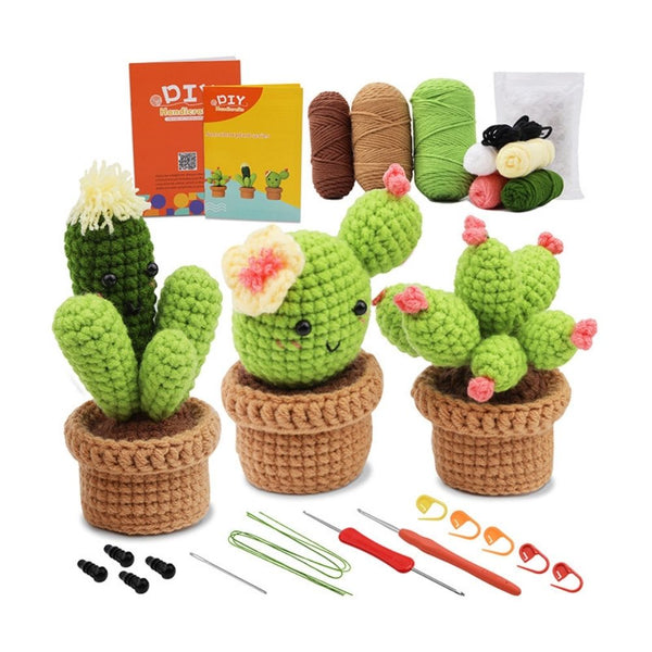 Amigurumi Crochet Kit - Cactus Trio