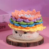 Amigurumi Crochet Kit - Rainbow Succulent Figured'Art