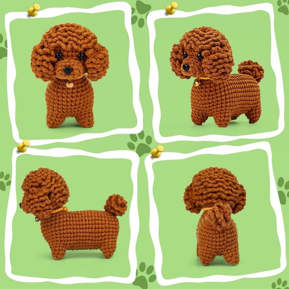 Amigurumi Crochet Kit - Brown Poodle