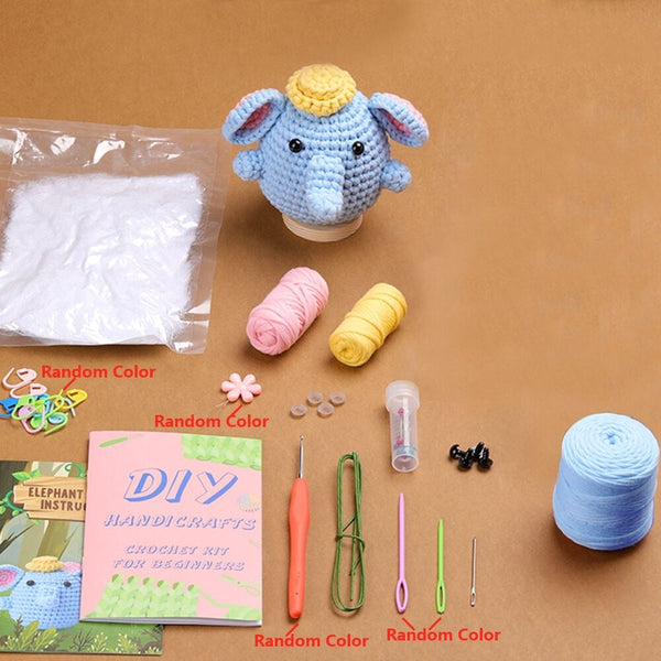 Amigurumi Crochet Kit - Elephant Ball with Hat