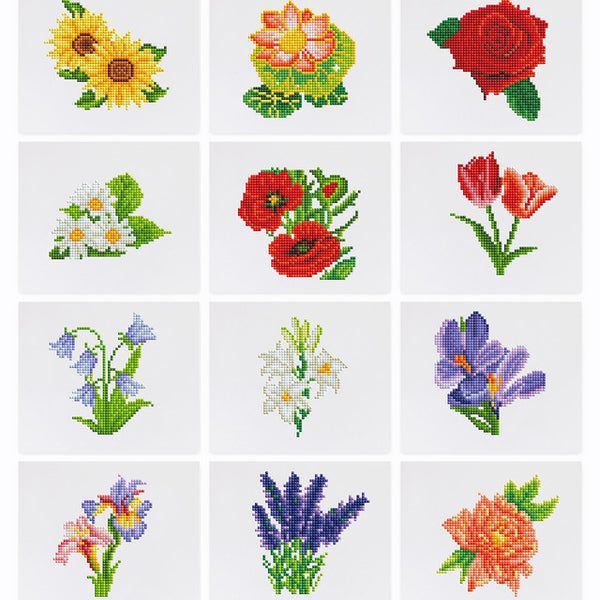 Gem Painting Art kit - Flowers series