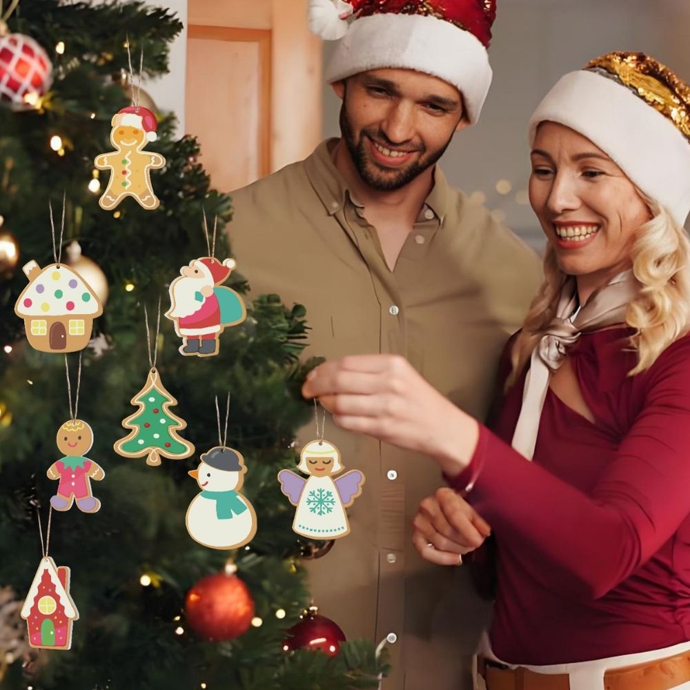 Paint by Numbers Christmas Ornaments - Santa Snowman Kit