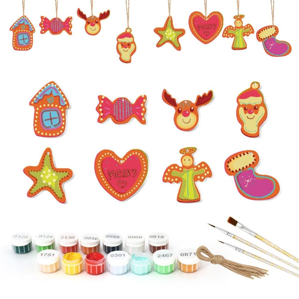 Paint by Numbers Christmas Ornaments - Merry Heart House Reindeer Kit