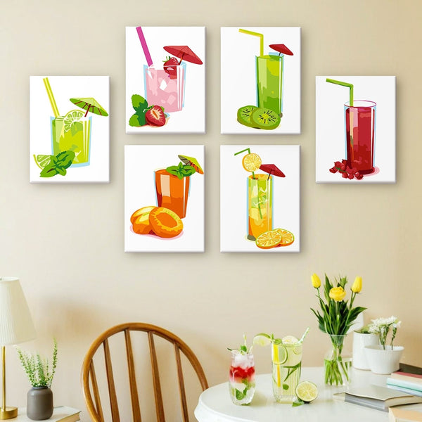 Paint by Numbers – 6 Canvas Set | Fresh Fruit Juices