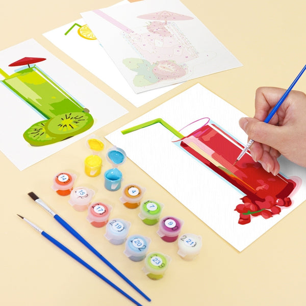 Paint by Numbers – 6 Canvas Set | Fresh Fruit Juices