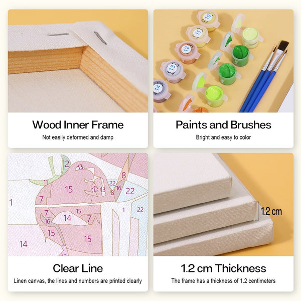 Paint by Numbers – 6 Canvas Set | Fresh Fruit Juices