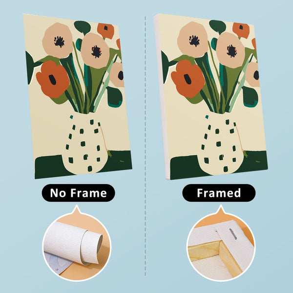 Paint by Numbers – 6 Canvas Set | Abstract Floral Vases