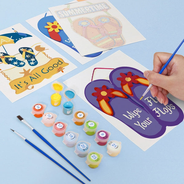 Paint by Numbers – 6 Canvas Set | Flip-Flop Summer Signs