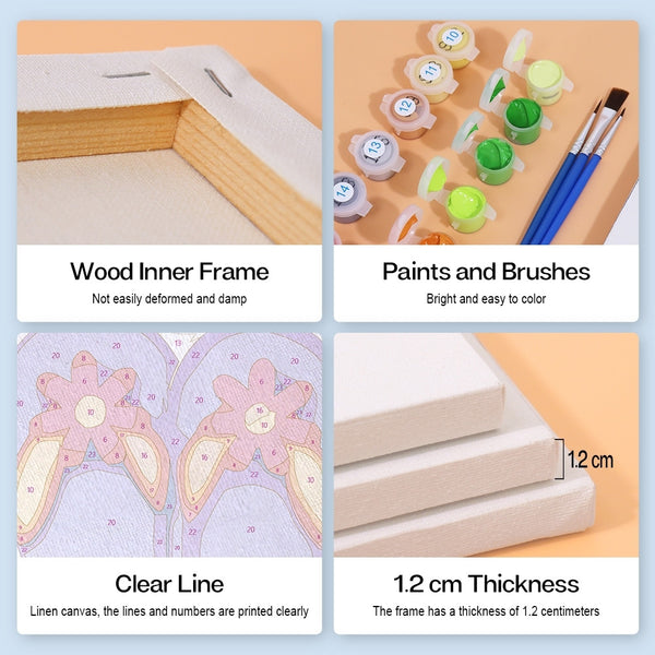 Paint by Numbers – 6 Canvas Set | Flip-Flop Summer Signs