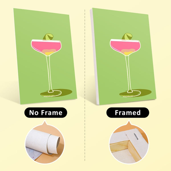 Paint by Numbers – 6 Canvas Set | Stylish Cocktail Glasses