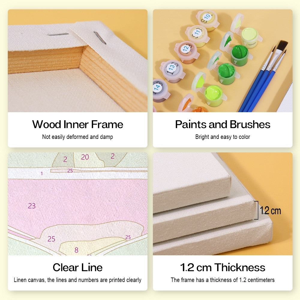 Paint by Numbers – 6 Canvas Set | Stylish Cocktail Glasses
