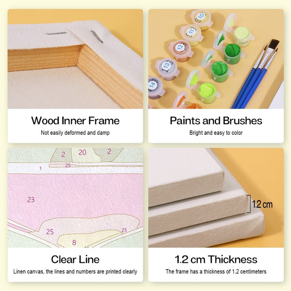 Paint by Numbers – 6 Canvas Set | Stylish Cocktail Glasses