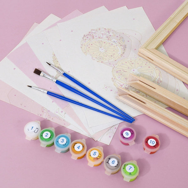 Paint by Numbers – 6 Canvas Set | Disco Fruits