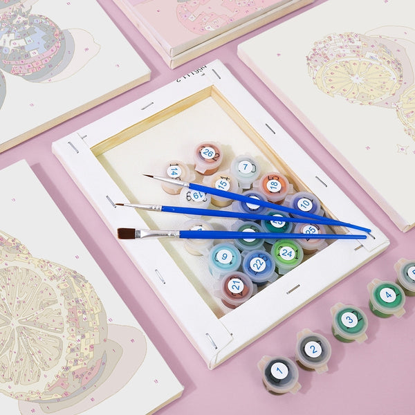Paint by Numbers – 6 Canvas Set | Disco Fruits