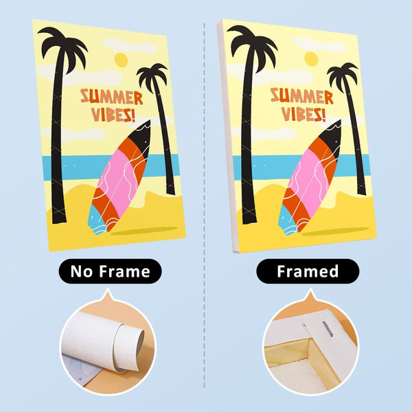 Paint by Numbers – 6 Canvas Set | Summer Beach Posters