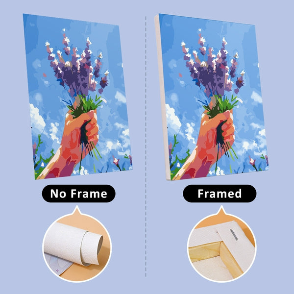 Paint by Numbers – 6 Canvas Set | Flower Bouquets in the Sky