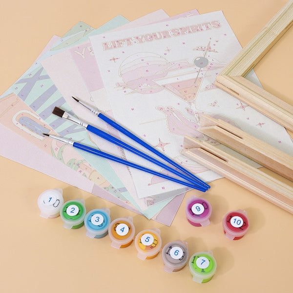 Paint by Numbers – 6 Canvas Set | Chic Cocktail Posters