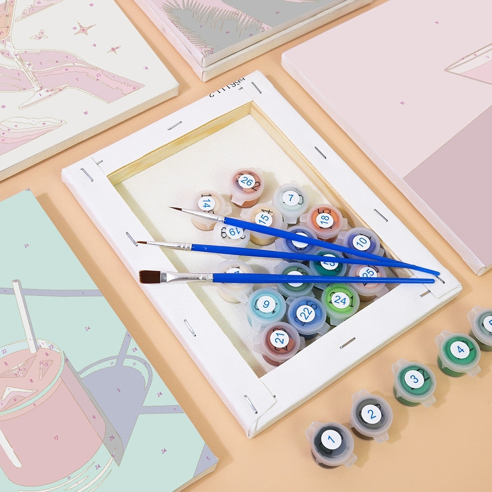 Paint by Numbers – 6 Canvas Set | Chic Cocktail Posters