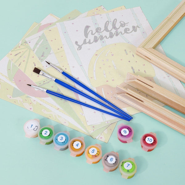 Paint by Numbers – 6 Canvas Set | Summer Fruit Illustrations