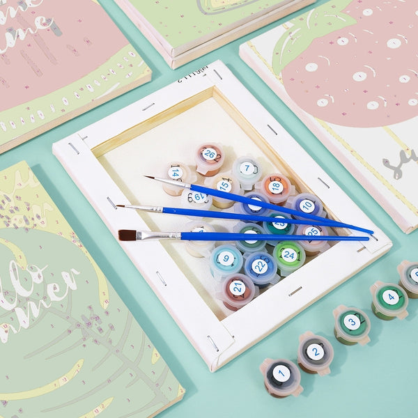 Paint by Numbers – 6 Canvas Set | Summer Fruit Illustrations