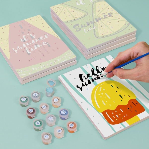 Paint by Numbers – 6 Canvas Set | Summer Fruit Illustrations