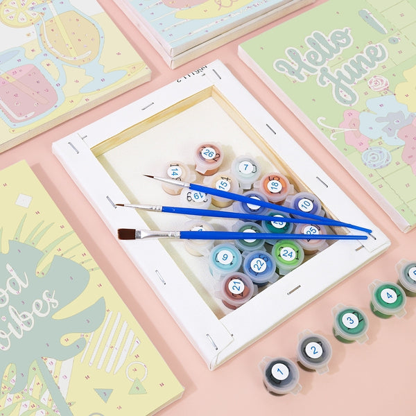 Paint by Numbers – 6 Canvas Set | Good Vibes Summer