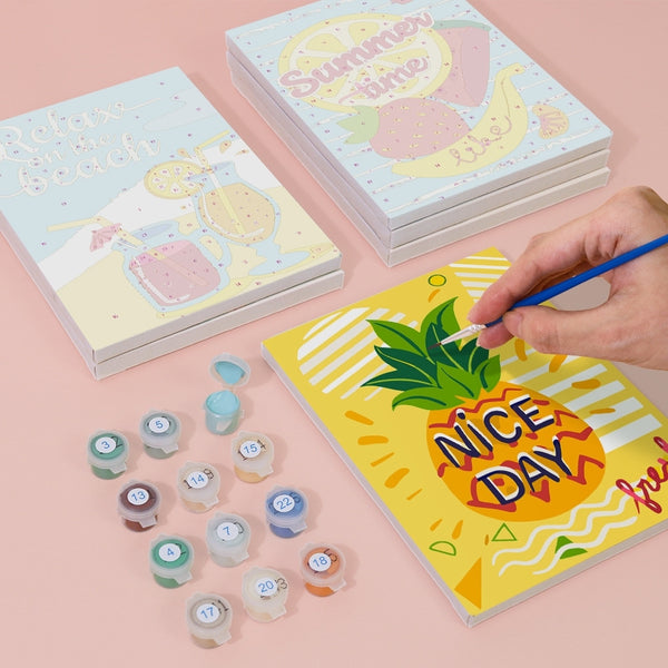 Paint by Numbers – 6 Canvas Set | Good Vibes Summer