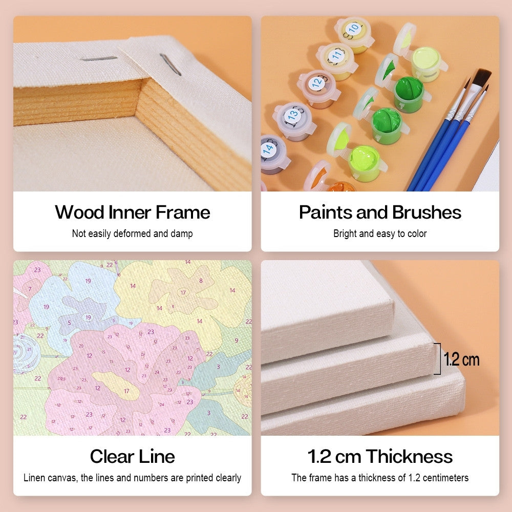 Paint by Numbers – 6 Canvas Set | Good Vibes Summer