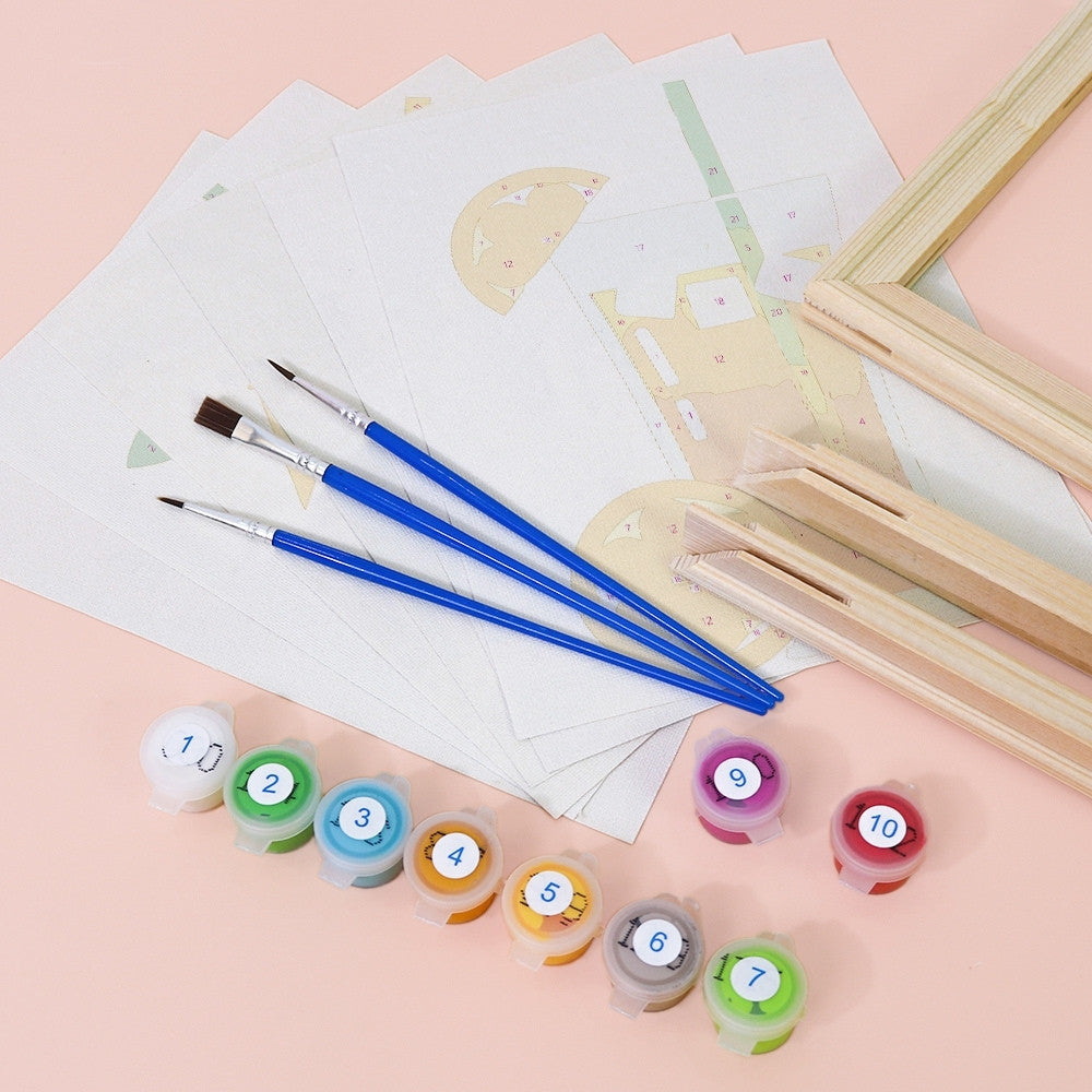 Paint by Numbers – 6 Canvas Set | Fruity Drinks