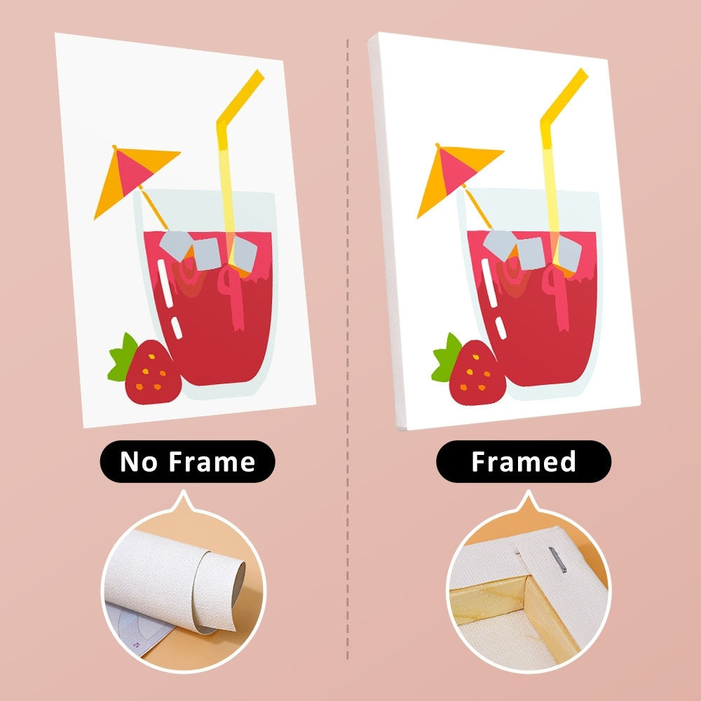 Paint by Numbers – 6 Canvas Set | Fruity Drinks
