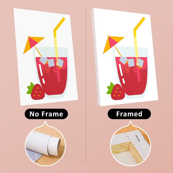 Paint by Numbers – 6 Canvas Set | Fruity Drinks