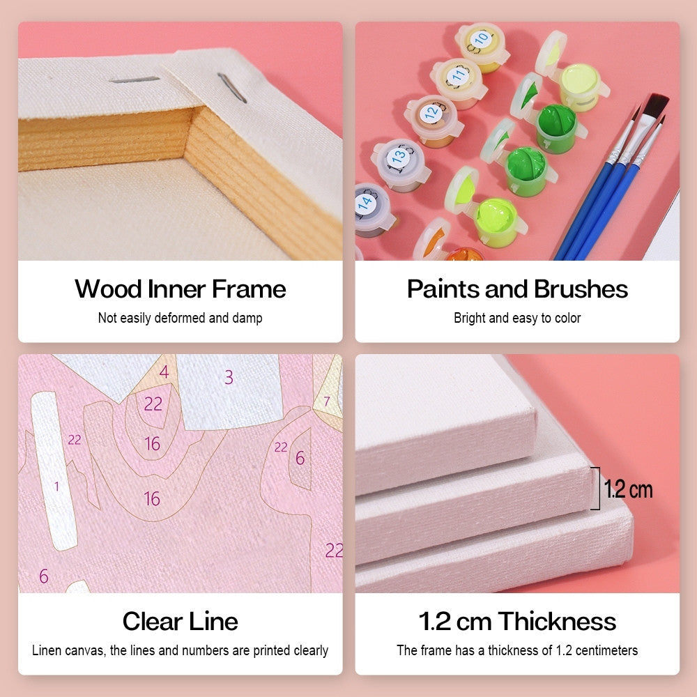 Paint by Numbers – 6 Canvas Set | Fruity Drinks