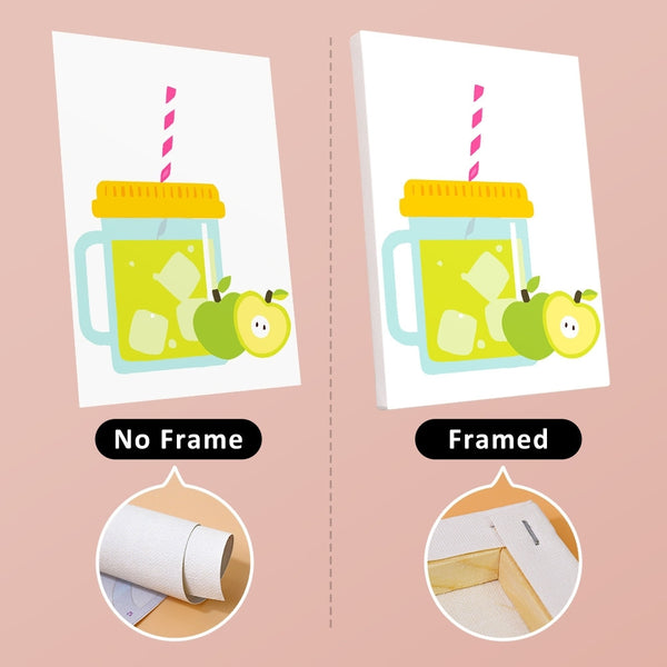 Paint by Numbers – 6 Canvas Set | Fruit Mason Jar Juices