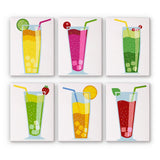 Paint by Numbers – 6 Canvas Set | Sparkling Fruit Drinks Figured'Art