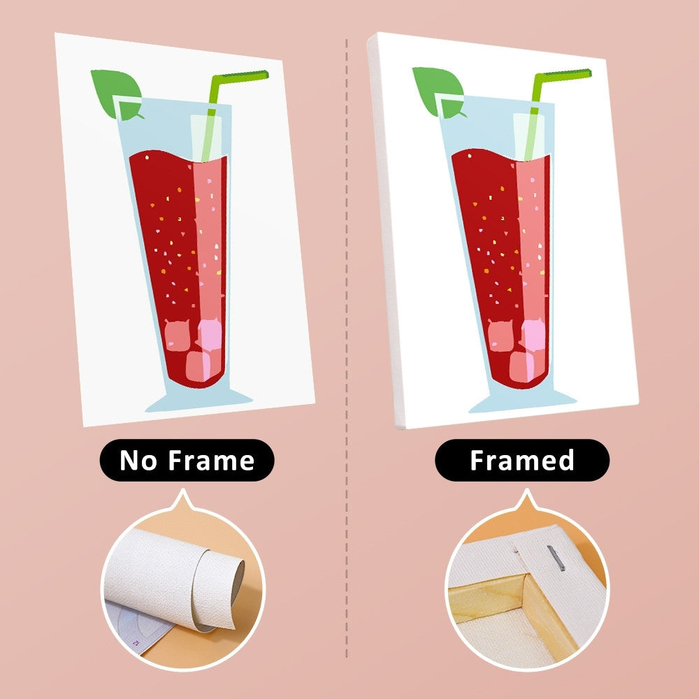 Paint by Numbers – 6 Canvas Set | Sparkling Fruit Drinks