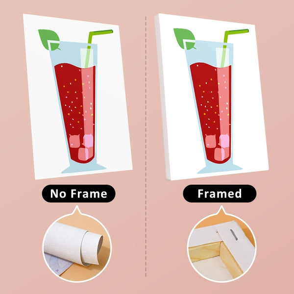 Paint by Numbers – 6 Canvas Set | Sparkling Fruit Drinks