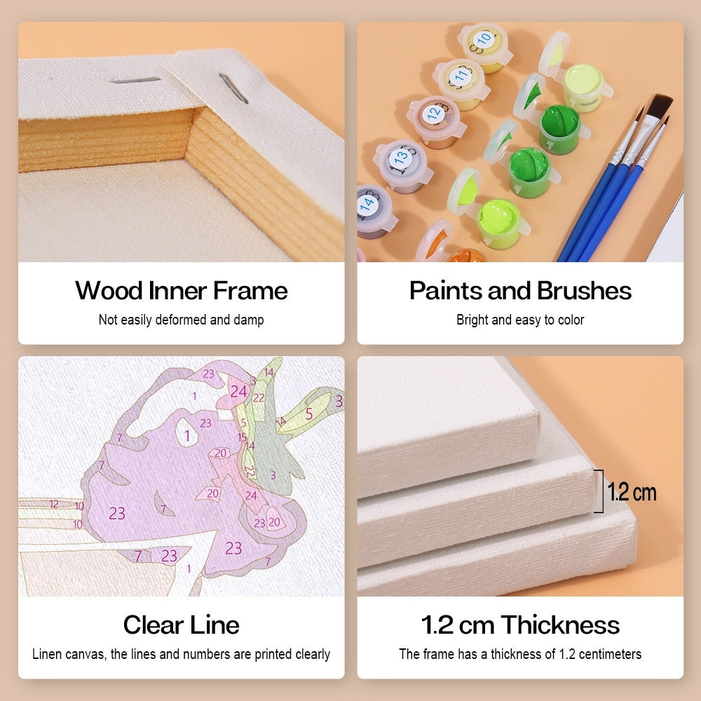 Paint by Numbers – 6 Canvas Set | Fruity Cocktails