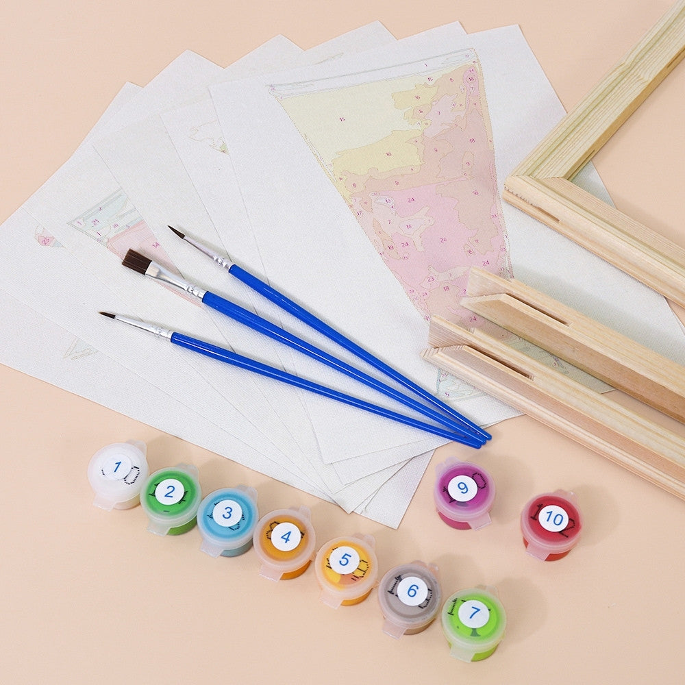 Paint by Numbers – 6 Canvas Set | Colorful Cocktails