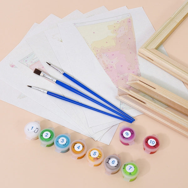 Paint by Numbers – 6 Canvas Set | Colorful Cocktails