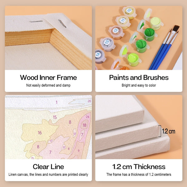 Paint by Numbers – 6 Canvas Set | Colorful Cocktails