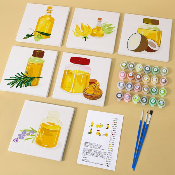 Paint by Numbers – 6 Canvas Set | Natural Oils