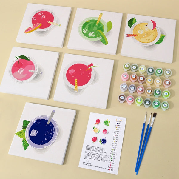 Paint by Numbers – 6 Canvas Set | Color Pop Refreshers