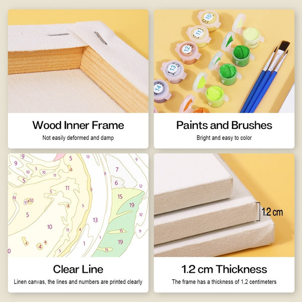 Paint by Numbers – 6 Canvas Set | Color Pop Refreshers